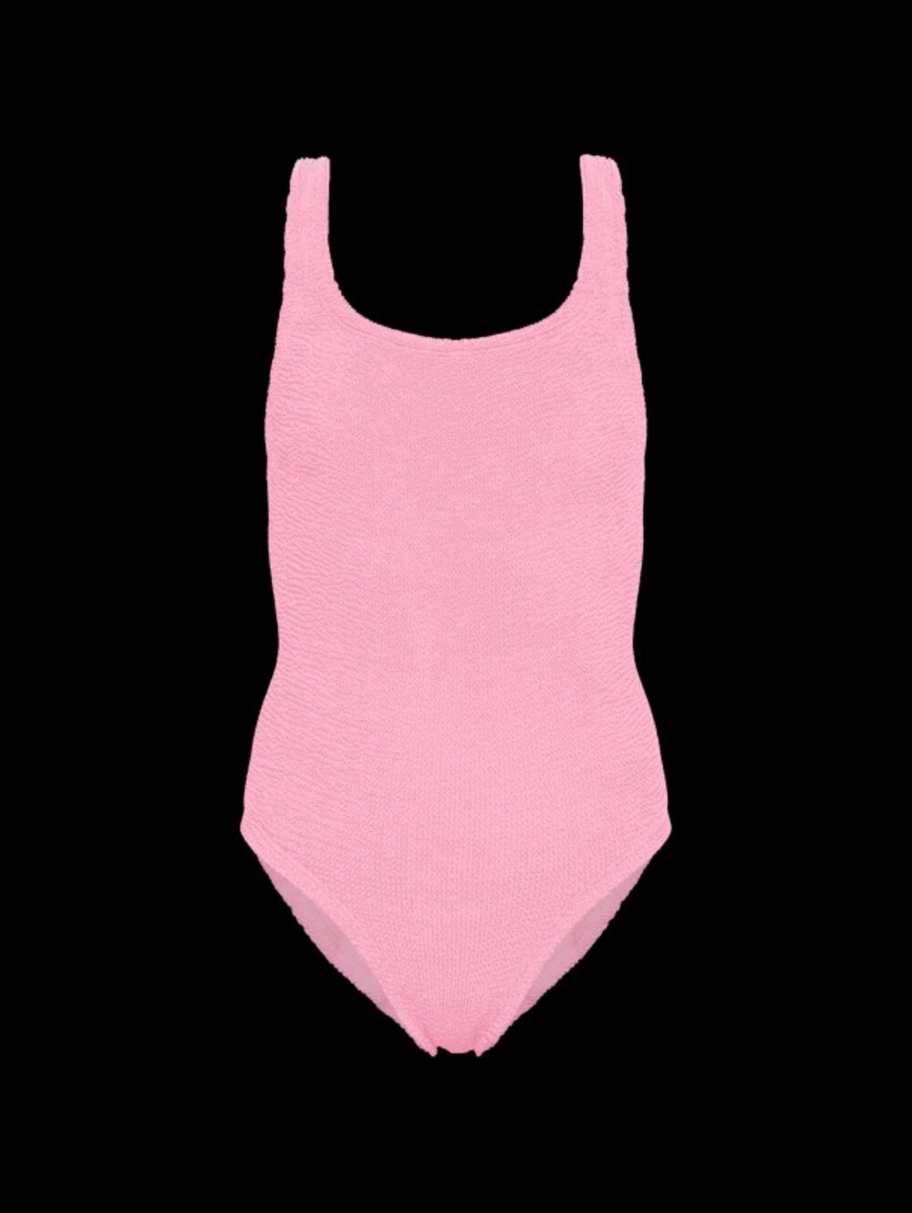 Hunza G classic seersucker swimsuit - bubble Pink Ribbed One-Piece One Size SW1 - Picture 10 of 10